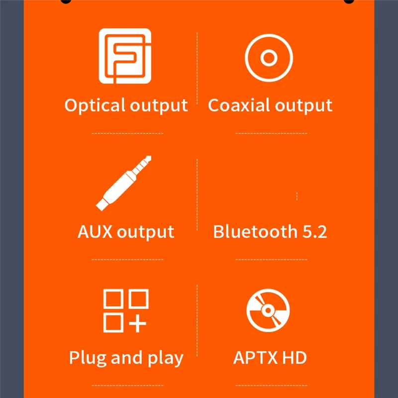 CSR Wireless Receiver -HD Bluetooth 5.2 HiFi Stereo Audio Adapter Support Coaxial Optical Fiber for Amplifier
CSR Wireless Receiver -HD Bluetooth 5.2 HiFi Stereo Audio Adapter Support Coaxial Optical Fiber for Amplifier