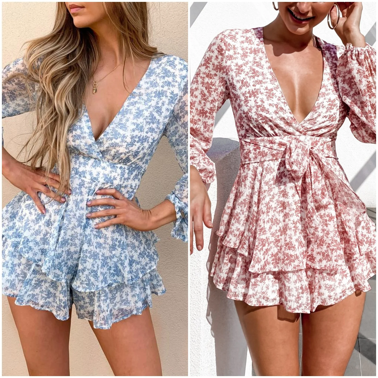 Rompers Womens Jumpsuit 2022Autumn Elegant Print Beach Playsuit Belt V-Neck Long Sleeve Female Rompers Playsuit
Rompers Womens Jumpsuit 2022Autumn Elegant Print Beach Playsuit Belt V-Neck Long Sleeve Female Rompers Playsuit