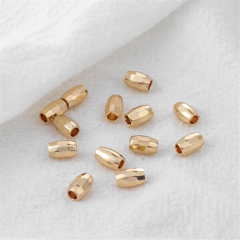 14k gold covered accessories laser surface barrel-shaped rice beads tube beads 3x5mm diy jewelry handmade materials loose beads
14k gold covered accessories laser surface barrel-shaped rice beads tube beads 3x5mm diy jewelry handmade materials loose beads