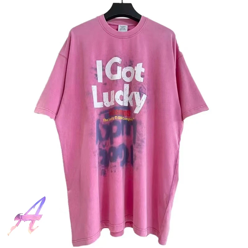 

Футболка VTM Женская/мужская с винтажным принтом алфавита, свободная рубашка с круглым вырезом и короткими рукавами, одежда в стиле High Street, розовая, весна-лето