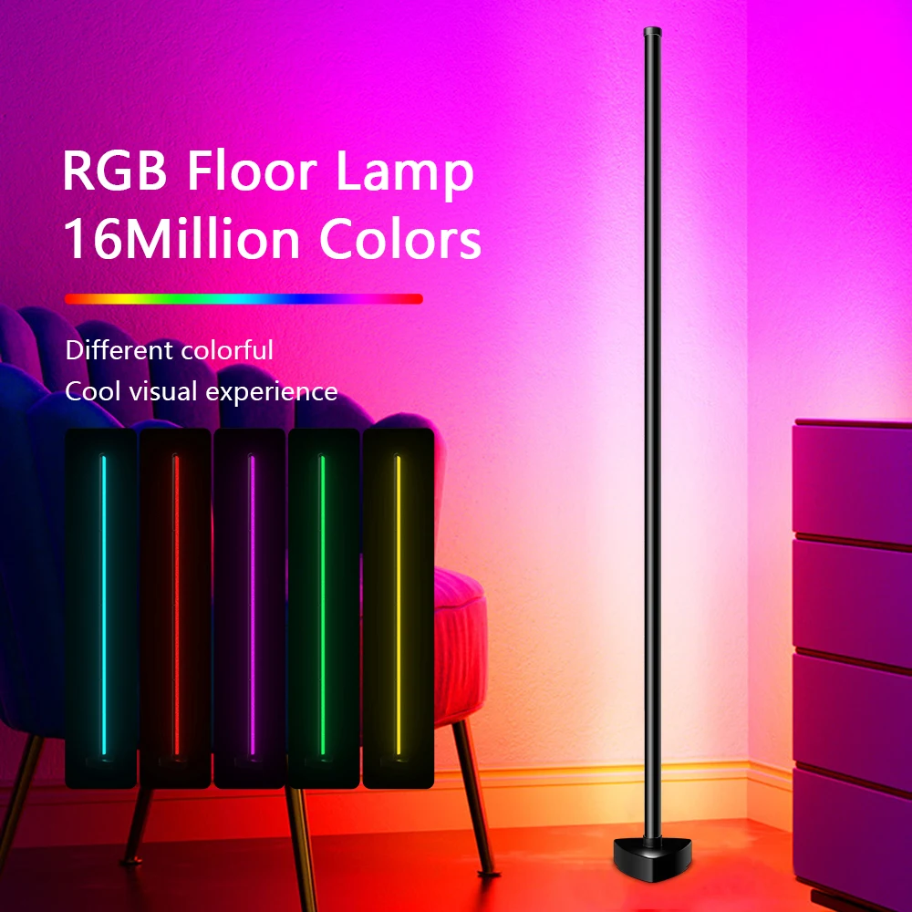 RGB Corner Floor Lamp Dimmable Smart APP Control Standing Lamps for Bedroom Nordic Home Christmas Decor Living room Lighting 
RGB Corner Floor Lamp Dimmable Smart APP Control Standing Lamps for Bedroom Nordic Home Christmas Decor Living room Lighting