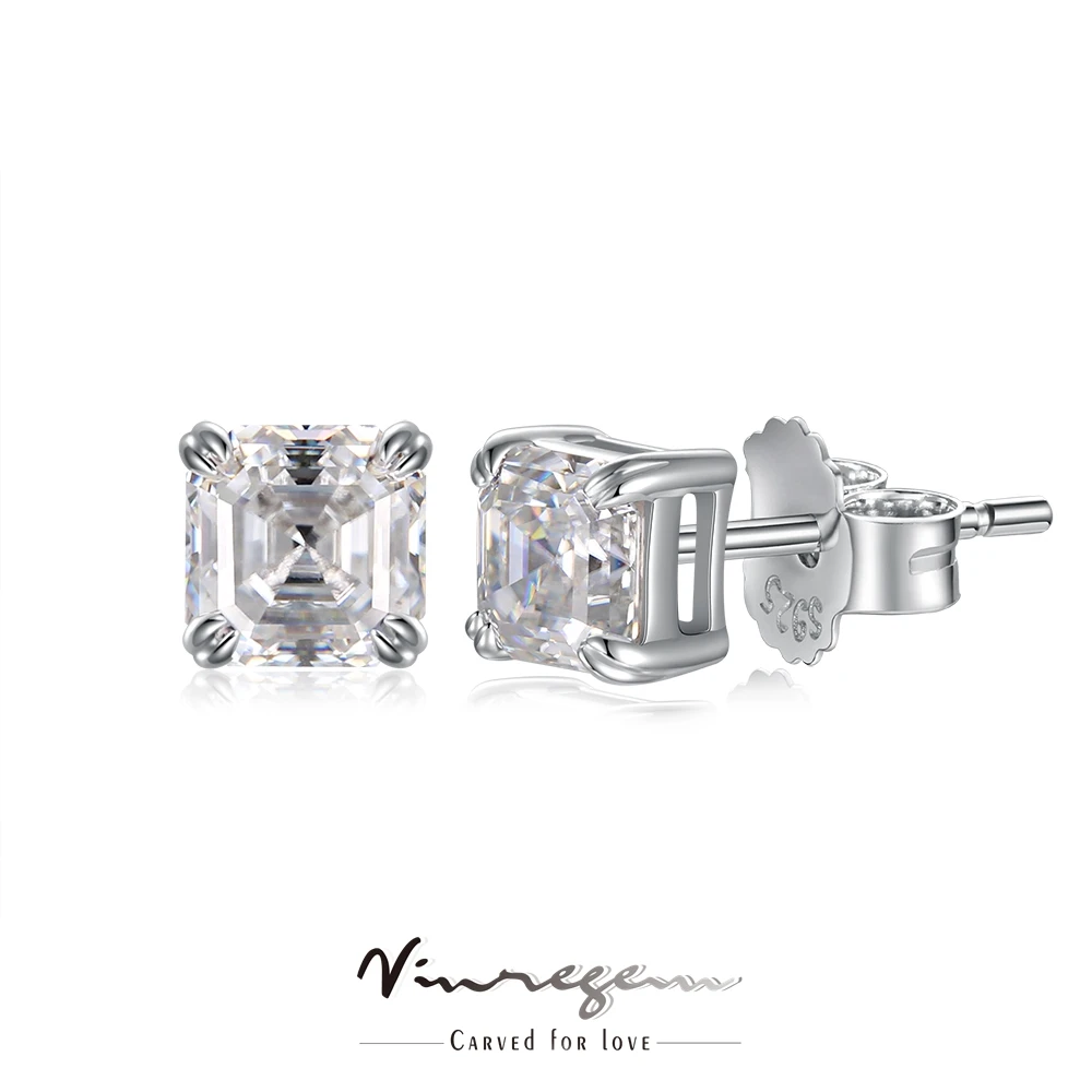 Vinregem 925 Sterling Silver Ascher Cut 2CT Pass Test Diamond VVS1 D Color Moissanite Stud Earrings for Women Gift Drop Shipping
Vinregem 925 Sterling Silver Ascher Cut 2CT Pass Test Diamond VVS1 D Color Moissanite Stud Earrings for Women Gift Drop Shipping