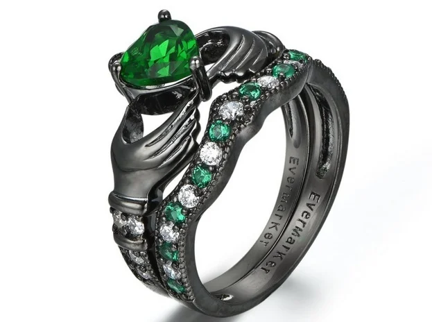 ANGLANG 2PC Women Heart Shape Finger Rings Wedding Engagement Jewelry Dazzling Green Cubic Zircon Gorgeous Female Classic Set
ANGLANG 2PC Women Heart Shape Finger Rings Wedding Engagement Jewelry Dazzling Green Cubic Zircon Gorgeous Female Classic Set