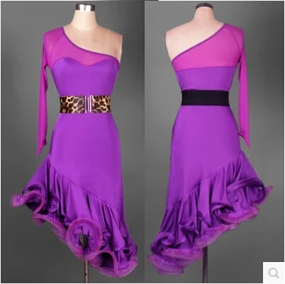 

Платье для латиноамериканских танцев для взрослых/детей, для женщин/девочек, платье из 2 предметов с поясом, черное/синее/Красное/фиолетовое/розовое, флейта с бахромой