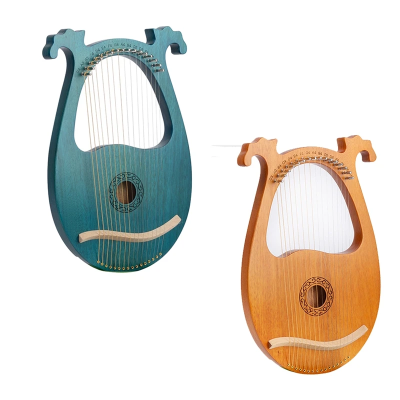 

Новый Lyre Harp 16 струн деревянный музыкальный инструмент струнный инструмент с настройкой гаечного ключа запасные струны