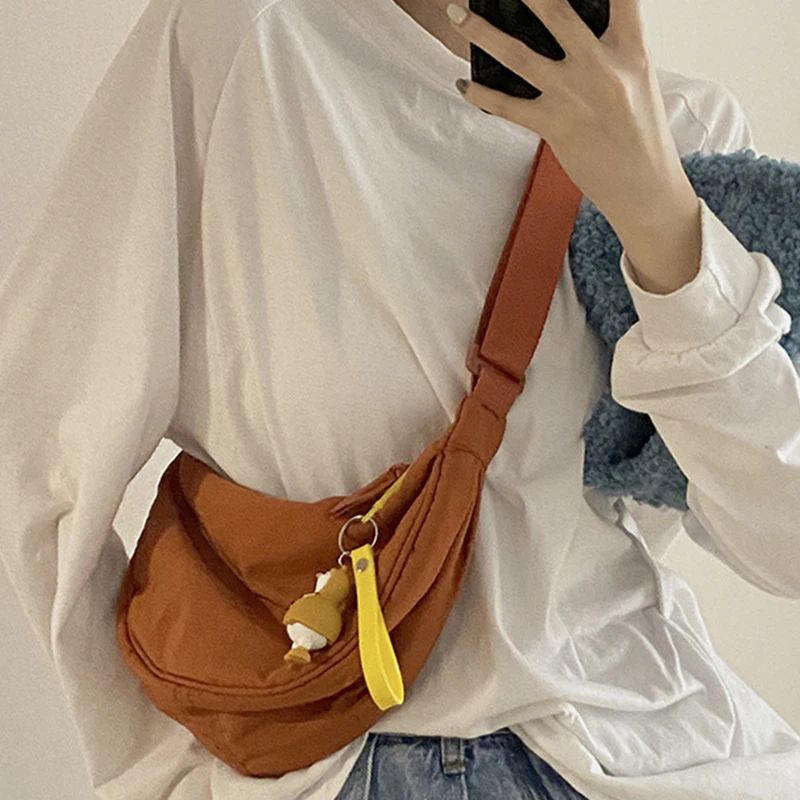 Простая нейлоновая парусиновая женская сумка через плечо летняя новая модная универсальная сумка через плечо INS для женщин женская сумка