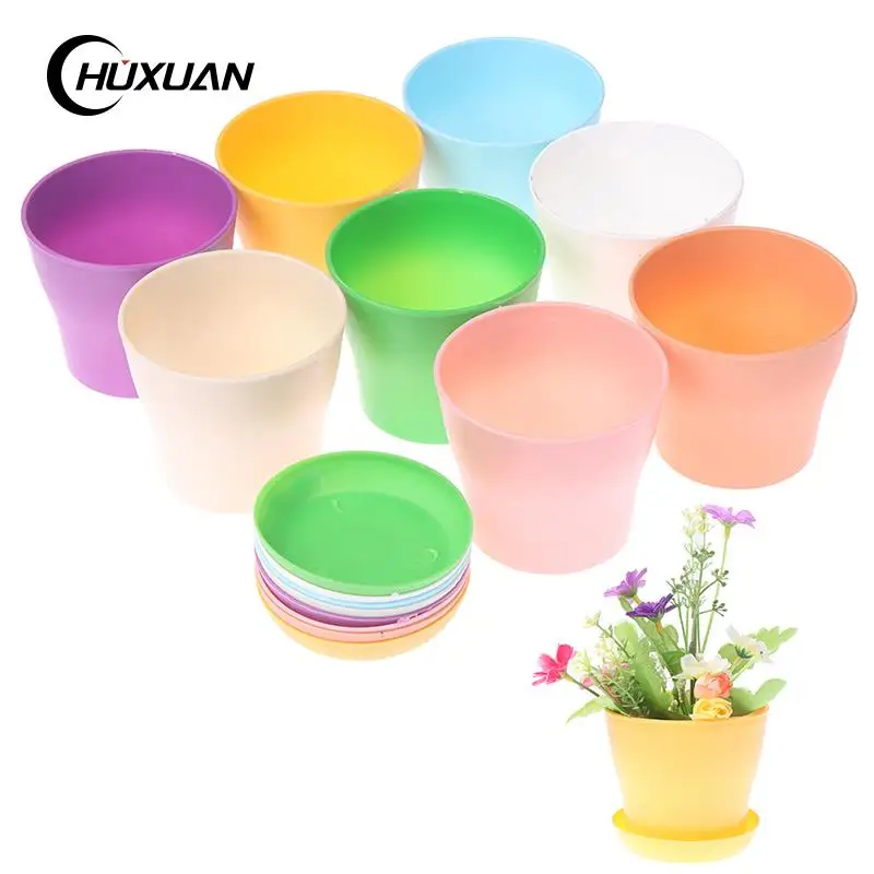 5pc Mini Plant Pot with Tray Colorful Durable Resin Plant Flower Pot Gloss Planter Home Garden Decoration with a Saucer Tray D 
5pc Mini Plant Pot with Tray Colorful Durable Resin Plant Flower Pot Gloss Planter Home Garden Decoration with a Saucer Tray D