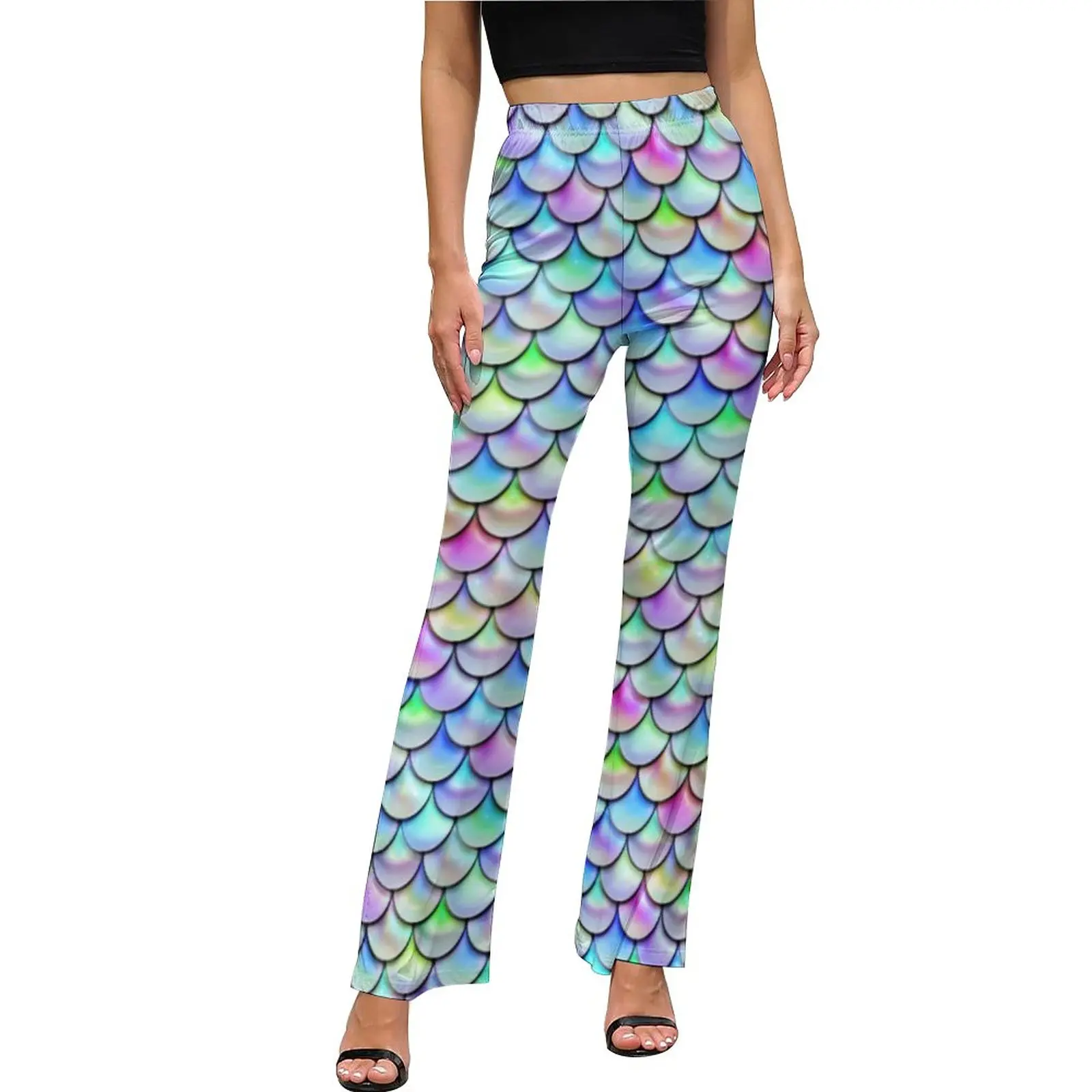 Colorful Mermaid Scales Pants Rainbow Bubble Print Elastic High Waist Sexy Workout Flare Trousers Graphic Street Wear Pants
Colorful Mermaid Scales Pants Rainbow Bubble Print Elastic High Waist Sexy Workout Flare Trousers Graphic Street Wear Pants