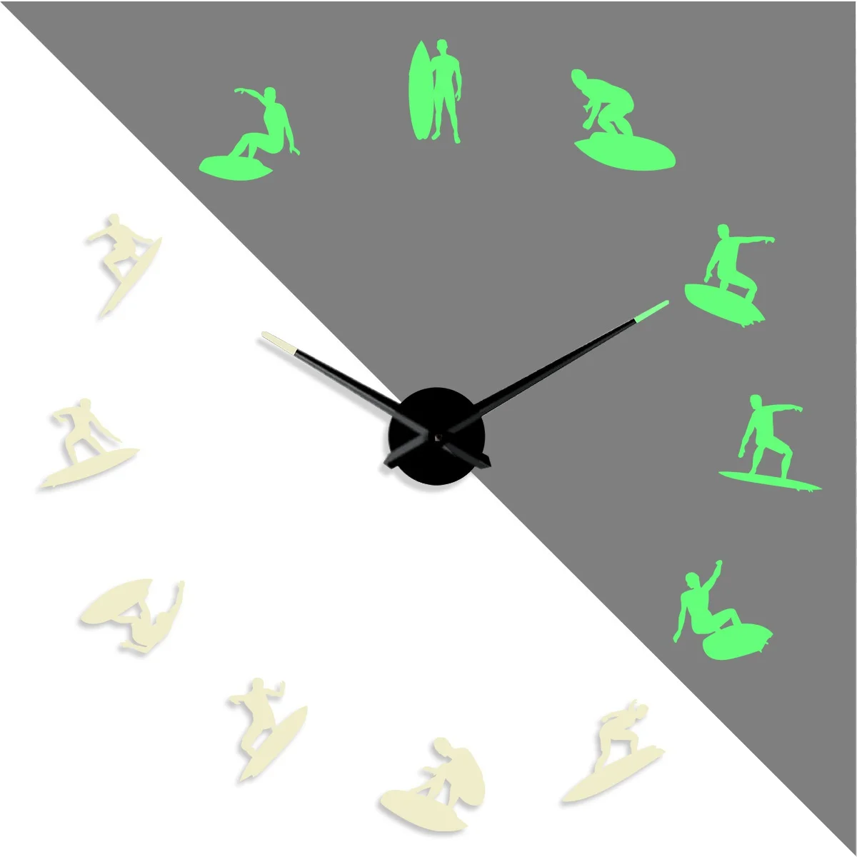 Surfing DIY creative Different Frameless Luminous Wall Clock Home Club Decor Modern gifts 
Surfing DIY creative Different Frameless Luminous Wall Clock Home Club Decor Modern gifts