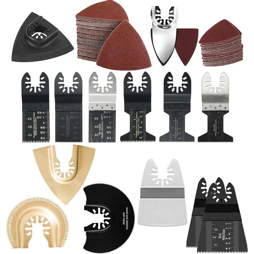 124 Pcs Oscillating Saw Blades Sanding Pad Multitool Carbide Blades Disc For Renovator Cutting Tools Power Tools Accessories
124 Pcs Oscillating Saw Blades Sanding Pad Multitool Carbide Blades Disc For Renovator Cutting Tools Power Tools Accessories