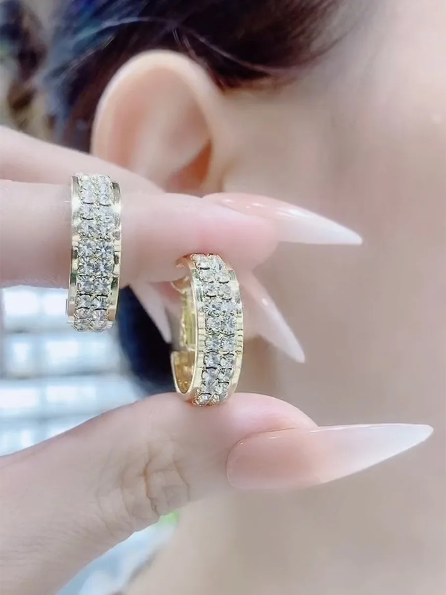 Women's Earrings Fashion Jewelry Circle Diamond Earrings Punching Women's Jewelry Personality Earrings Korean Jewelry Titanium
Women's Earrings Fashion Jewelry Circle Diamond Earrings Punching Women's Jewelry Personality Earrings Korean Jewelry Titanium