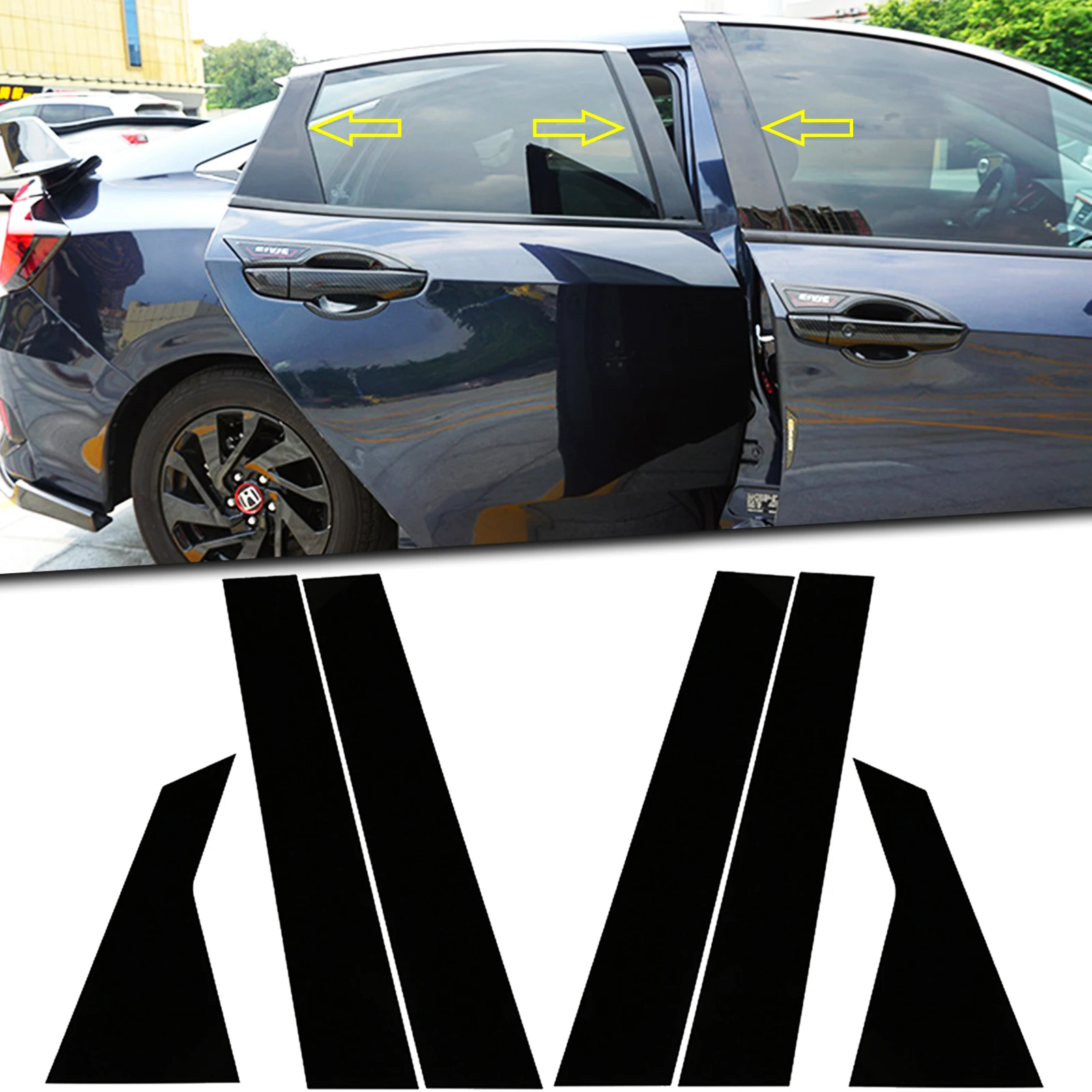 Глянцевая черная оконная стойка, дверная отделка, пианино, чехол для Honda Civic 10 поколения 2016-2020
Глянцевая черная оконная стойка, дверная отделка, пианино, чехол для Honda Civic 10 поколения 2016-2020