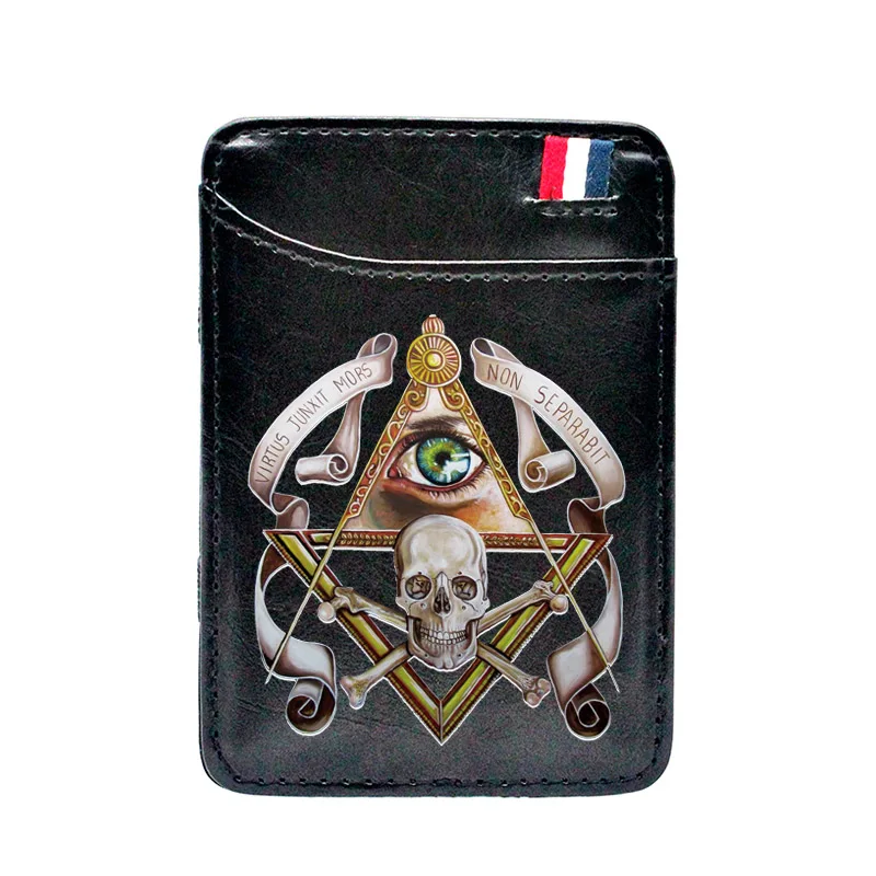 High Quality Eye of God Masonic Skull Pu Leather Mini Small Magic Wallets Purse Pouch Plastic Credit Bank Card Case Holder
High Quality Eye of God Masonic Skull Pu Leather Mini Small Magic Wallets Purse Pouch Plastic Credit Bank Card Case Holder