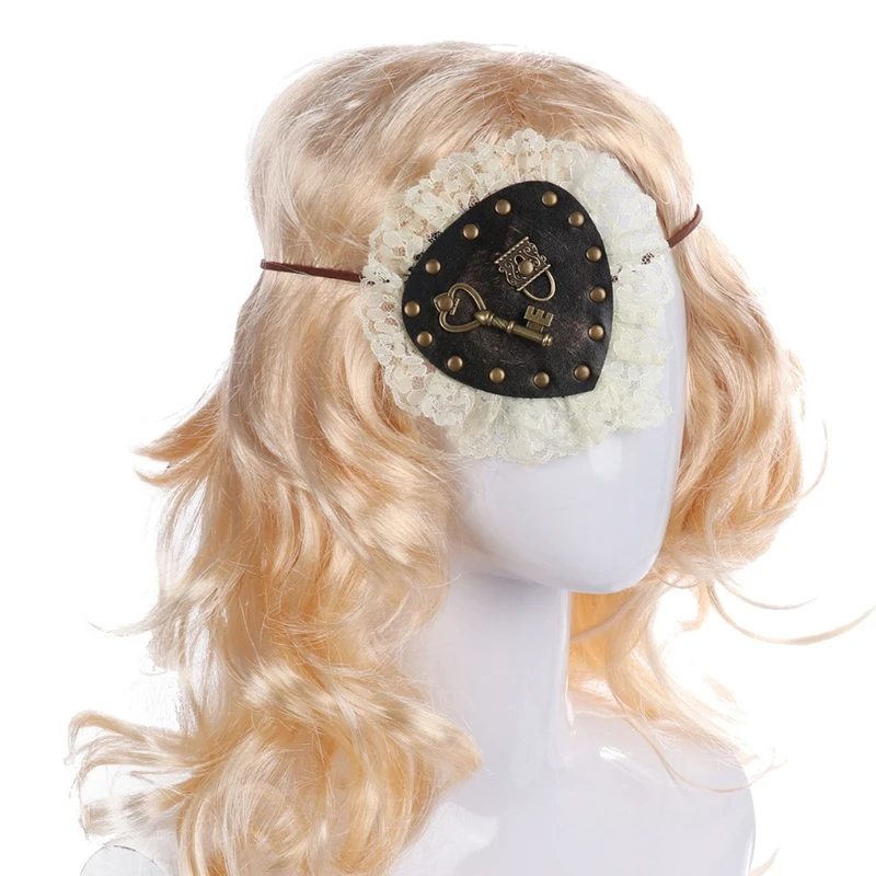 Retro Unisex Anime Cosplay Costume Eyeshade Pirate Lace Single Eyemask Blindfold with Key Lock Design Adjustable Straps
Retro Unisex Anime Cosplay Costume Eyeshade Pirate Lace Single Eyemask Blindfold with Key Lock Design Adjustable Straps