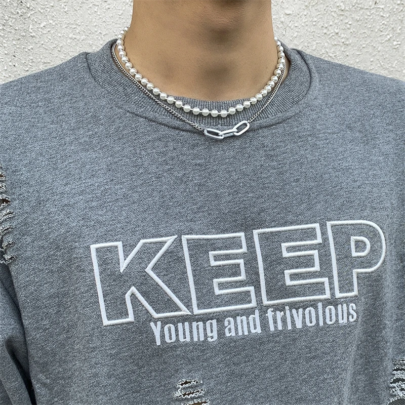 Trendy O-Shaped Lock Pendant Creative Design Double-Layer Necklace Pearl Chain Men's Necklace Personality Jewelry Dropshipping
Trendy O-Shaped Lock Pendant Creative Design Double-Layer Necklace Pearl Chain Men's Necklace Personality Jewelry Dropshipping