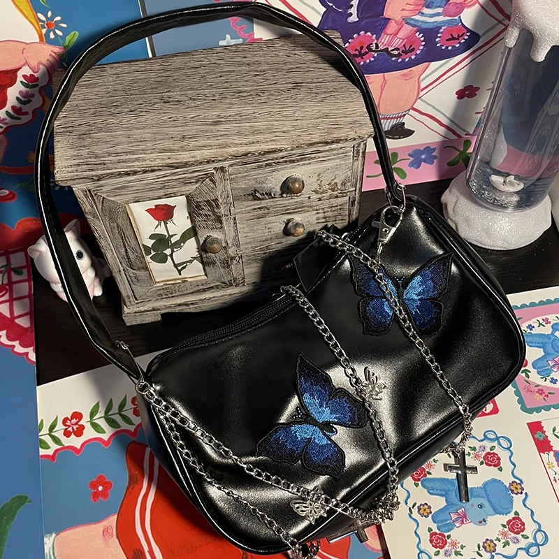 Дизайнерская Женская сумочка с цепочкой-бабочкой, женская модная брендовая сумка высокого качества Y2K 2000S для дам
Дизайнерская Женская сумочка с цепочкой-бабочкой, женская модная брендовая сумка высокого качества Y2K 2000S для дам