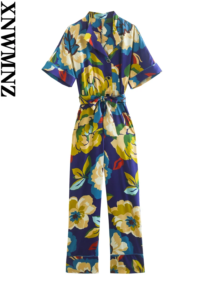 XNWMNZ 2022 Women Fashion Lace Up Floral Print Jumpsuit Woman Retro Short Sleeve Button Elegant Female Chic Jumpsuit
XNWMNZ 2022 Women Fashion Lace Up Floral Print Jumpsuit Woman Retro Short Sleeve Button Elegant Female Chic Jumpsuit