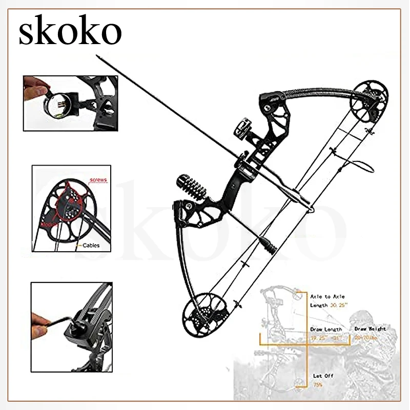 Outdoor Archery Composite Pulley Bow And Arrow Set Outdoor Archery Equipment With Accessories 30-70 Pounds Adjustment
Outdoor Archery Composite Pulley Bow And Arrow Set Outdoor Archery Equipment With Accessories 30-70 Pounds Adjustment
