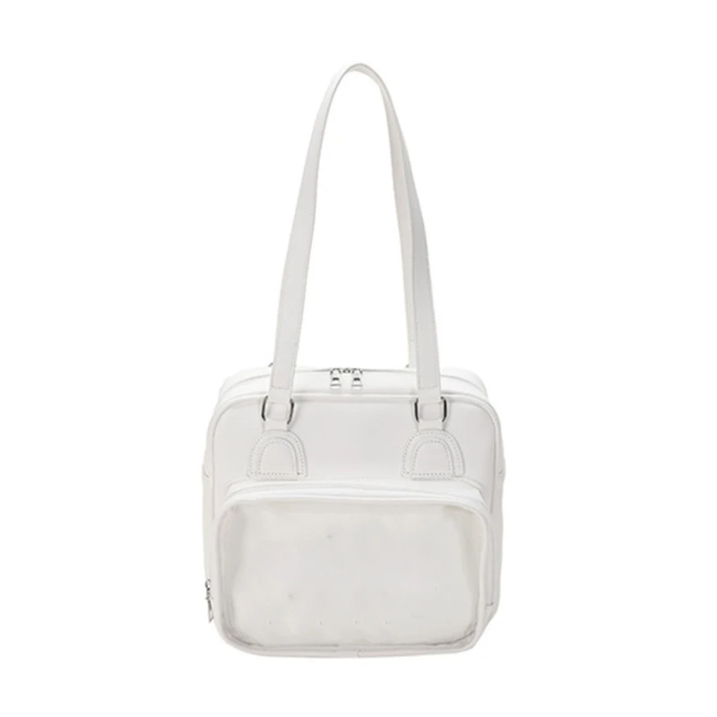 Shoulder Bag Harajuku Messenger Large Capacity Handbag Transparent Pocket Student Uniform Bags for Women
Shoulder Bag Harajuku Messenger Large Capacity Handbag Transparent Pocket Student Uniform Bags for Women