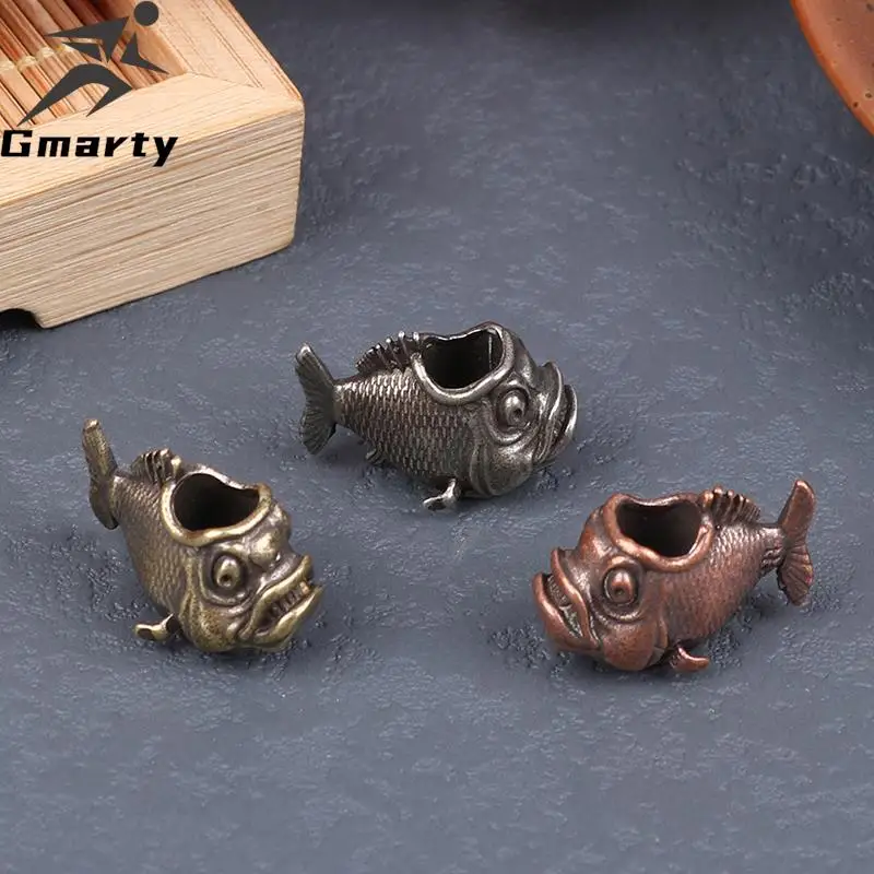 1Pc Brass African Piranha Knife Beads Flashlight Pendants DIY Retro Outdoor Tool Paracord Beads Fish Charms Accessories 
1Pc Brass African Piranha Knife Beads Flashlight Pendants DIY Retro Outdoor Tool Paracord Beads Fish Charms Accessories