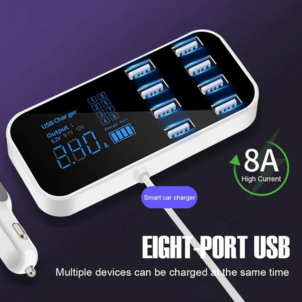 1PC 8-Port USB Car Charger Car Charger Fast Multi USB LCD Display 12V Phone Hub For Tablet DVR In-Car Technology Security
1PC 8-Port USB Car Charger Car Charger Fast Multi USB LCD Display 12V Phone Hub For Tablet DVR In-Car Technology Security
