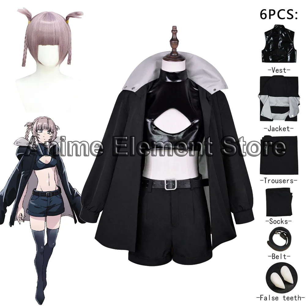 Nanakusa Nazuna Cosplay Call of the Night Costume Wig Black Cloak Jacket Leather Vest Shorts Outfit Yofukashi No Uta Women
Nanakusa Nazuna Cosplay Call of the Night Costume Wig Black Cloak Jacket Leather Vest Shorts Outfit Yofukashi No Uta Women