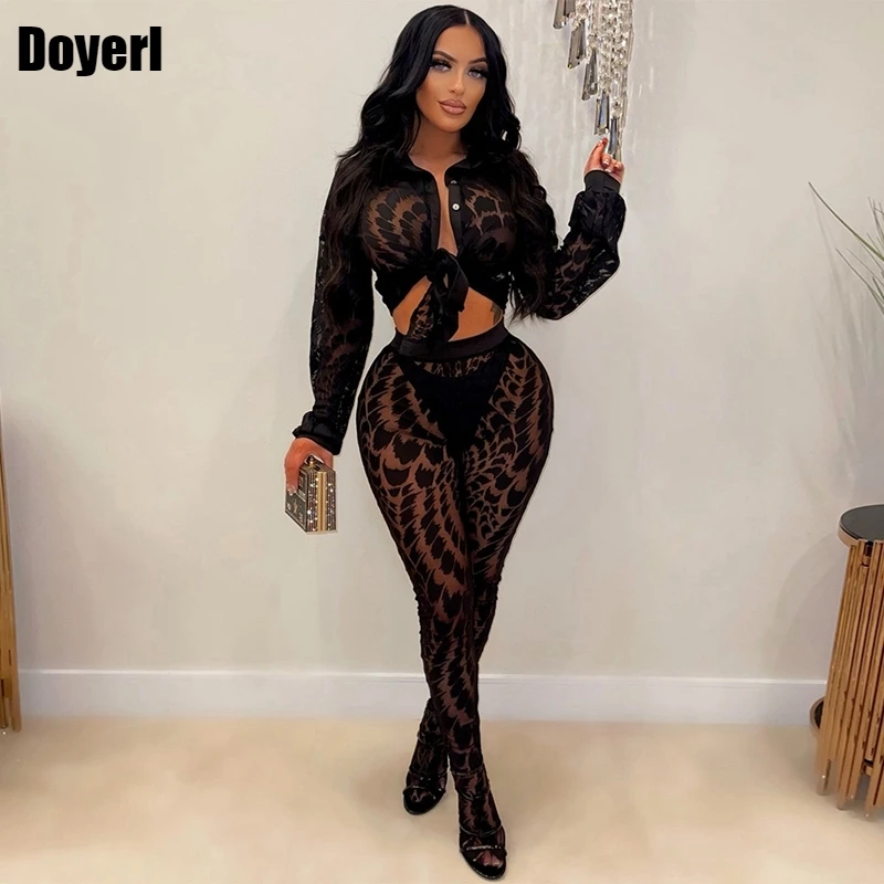 Black Sexy 2 Piece Sets Womens Outfits Party See Through Blouse Shirts Top + Leggings Pants Matching Sets for Women Club Outfits
Black Sexy 2 Piece Sets Womens Outfits Party See Through Blouse Shirts Top + Leggings Pants Matching Sets for Women Club Outfits