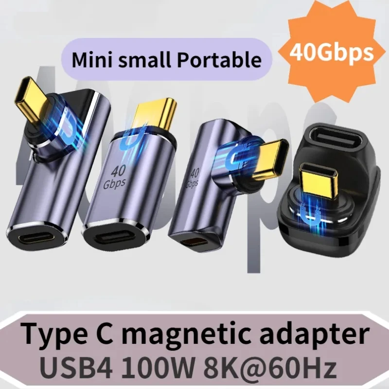 USB4 OTG Type C Magnetic Adapter Type C to USB C Adapter PD 100W Fast Charging 40Gbps 8K@60Hz Magnet Converter for Thunderbolt 4
USB4 OTG Type C Magnetic Adapter Type C to USB C Adapter PD 100W Fast Charging 40Gbps 8K@60Hz Magnet Converter for Thunderbolt 4