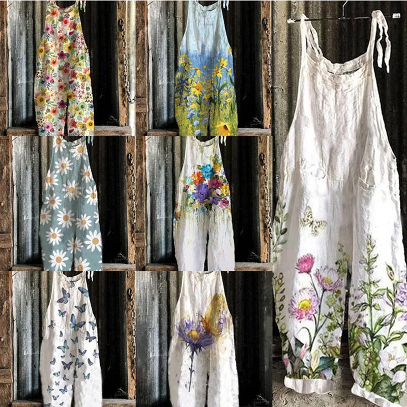 jumpsuit women 2022 European and American summer new sweet small fresh print retro wide leg Female women's jumpsuit elegant
jumpsuit women 2022 European and American summer new sweet small fresh print retro wide leg Female women's jumpsuit elegant