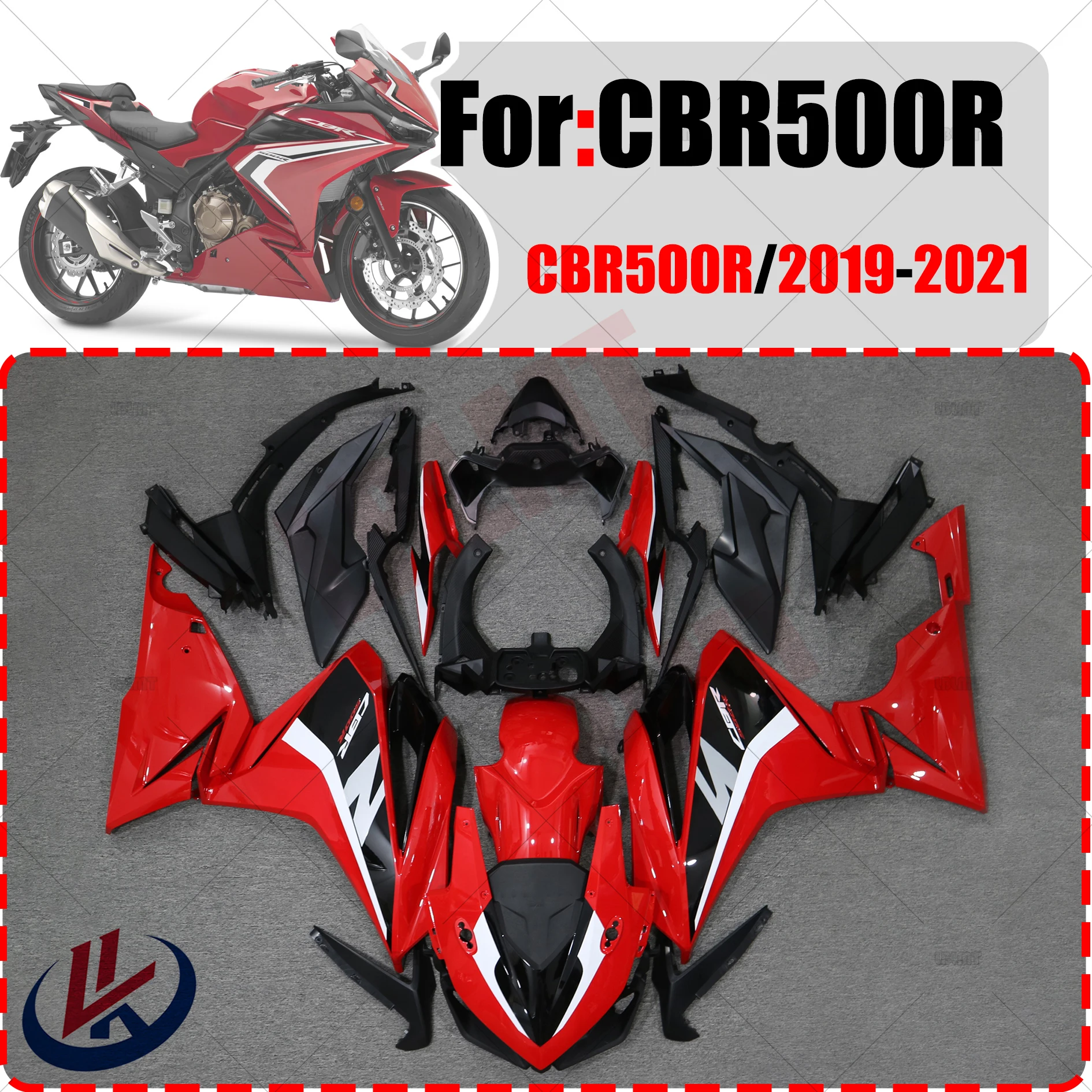 For HONDA CBR500R CBR 500R CBR500 R 2019 2020 2021 Motorcycle Fairings Injection Mold Painted ABS Plastic Bodywork Kit Sets
For HONDA CBR500R CBR 500R CBR500 R 2019 2020 2021 Motorcycle Fairings Injection Mold Painted ABS Plastic Bodywork Kit Sets