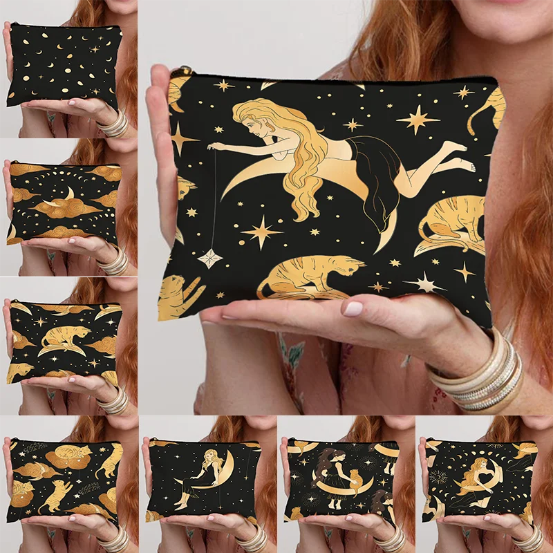 Black Women's Makeup Pouch Gold Pattern Travel Lipstick Storage Pocket Children Stationery Bag Large Capacity Finishing Wash Bag
Black Women's Makeup Pouch Gold Pattern Travel Lipstick Storage Pocket Children Stationery Bag Large Capacity Finishing Wash Bag