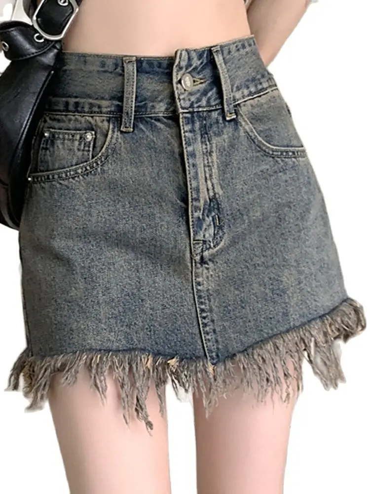 Casual Denim Skirt High Waist Raw Edge Package Hip Mini Skirt 2022 Summer New Korean Fashion Women'S Clothing
Casual Denim Skirt High Waist Raw Edge Package Hip Mini Skirt 2022 Summer New Korean Fashion Women'S Clothing