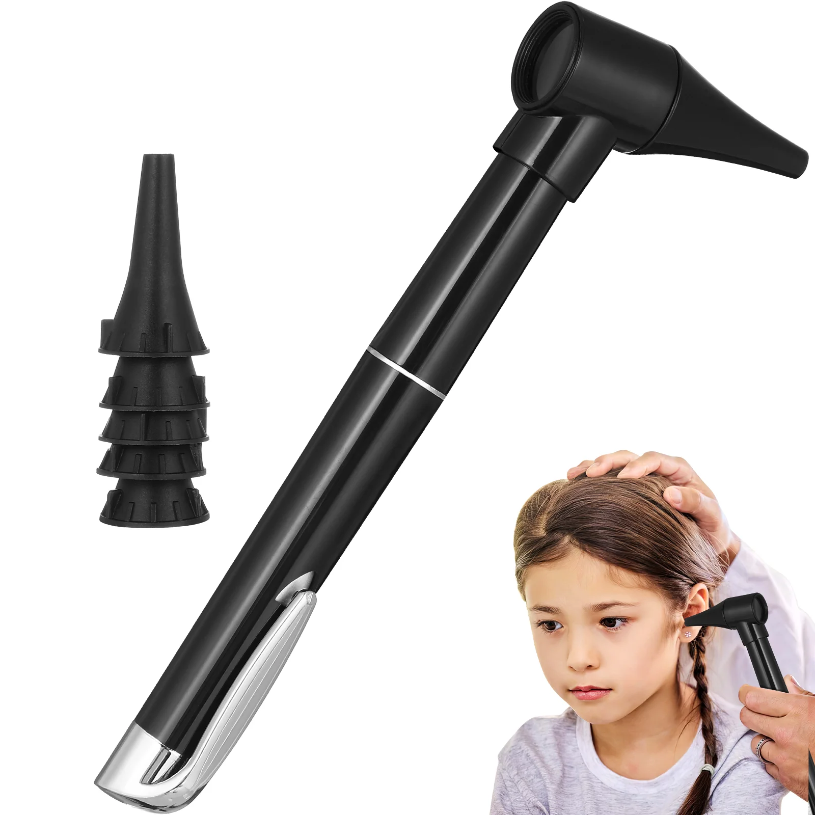 Otoscope Light Ear Scope Otoscope 5 Otoscope Covers Diagnostic Ear Care Tool Nurse Adults Pets Pocket Size Without Battery Black
Otoscope Light Ear Scope Otoscope 5 Otoscope Covers Diagnostic Ear Care Tool Nurse Adults Pets Pocket Size Without Battery Black