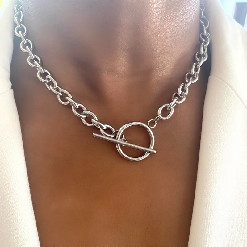 2023 Fashion New Chunky Chain Necklace Women Simple Toggle Clasp Chain Necklace For Women Jewelry Gift Exaggerated Necklace
2023 Fashion New Chunky Chain Necklace Women Simple Toggle Clasp Chain Necklace For Women Jewelry Gift Exaggerated Necklace