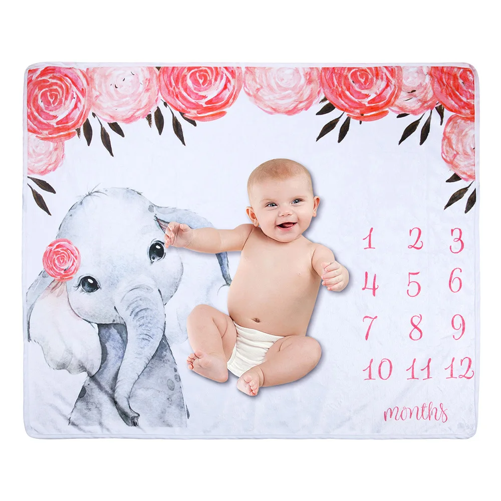 2021 New Baby Milestone Blanket Flannel Cute Elephant Plant Cloth Baby Crawling Mat Newborn Monthly Blanket Photography
2021 New Baby Milestone Blanket Flannel Cute Elephant Plant Cloth Baby Crawling Mat Newborn Monthly Blanket Photography