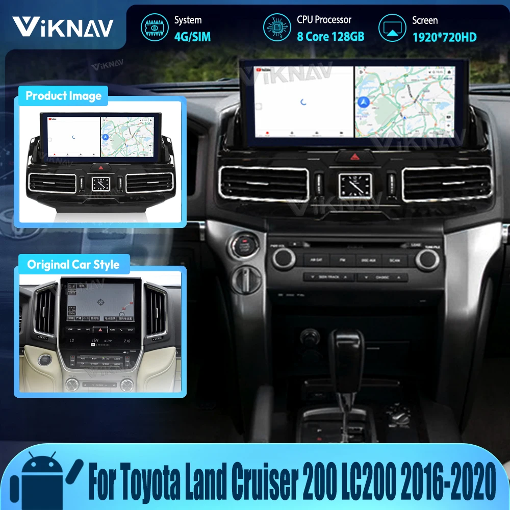 Автомобильный радиоприемник на Android 10, экран для Toyota Land Cruiser 200, LC200, 2016-2020, автомобильный стереоприемник, мультимедийный плеер с GPS
Автомобильный радиоприемник на Android 10, экран для Toyota Land Cruiser 200, LC200, 2016-2020, автомобильный стереоприемник, мультимедийный плеер с GPS