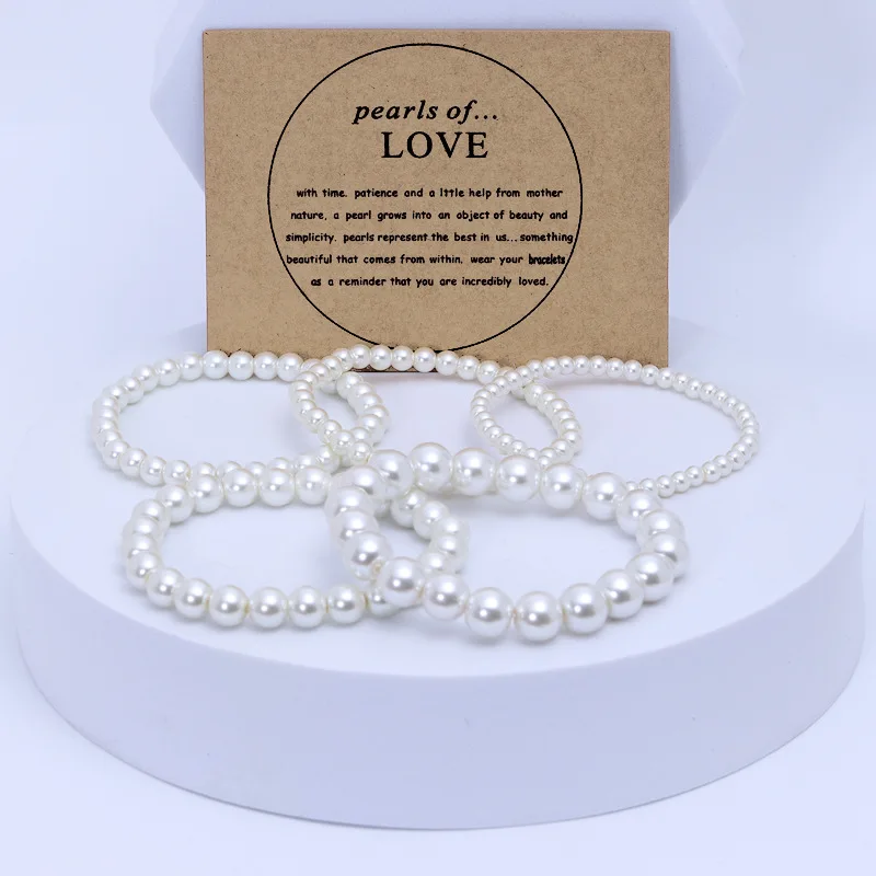 4-10mm Imitation Pearl Beads Free Adjust 18cm Girth Elastic Bracelet for Women Various Sizes or Chain Customizable Wedding Gift 
4-10mm Imitation Pearl Beads Free Adjust 18cm Girth Elastic Bracelet for Women Various Sizes or Chain Customizable Wedding Gift
