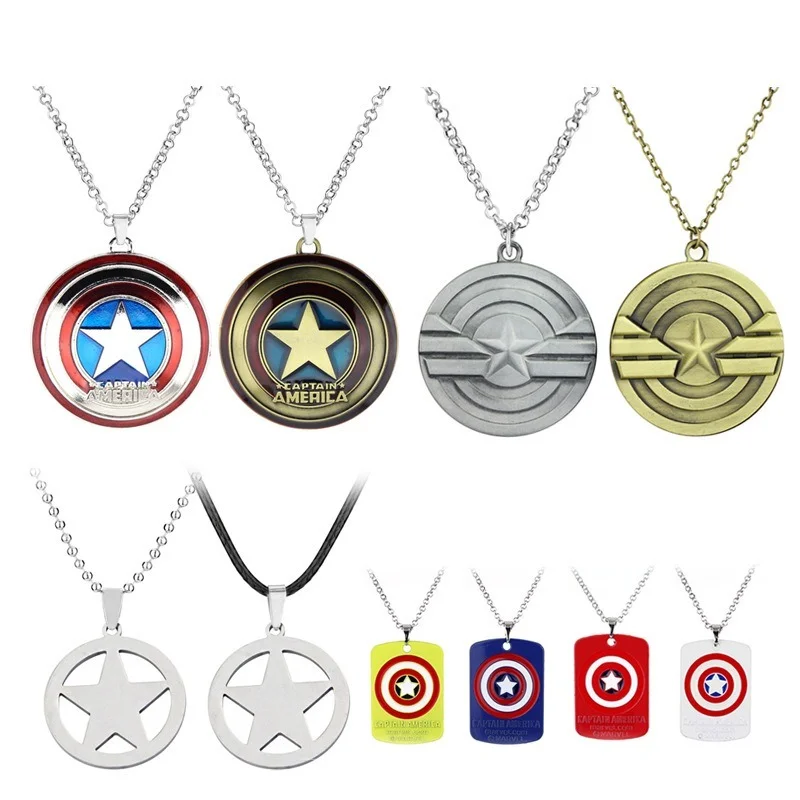 Multicolor American captain Logo Pendant Fashion alloy leather rope round bead chain necklace gift jewelry gift for children
Multicolor American captain Logo Pendant Fashion alloy leather rope round bead chain necklace gift jewelry gift for children
