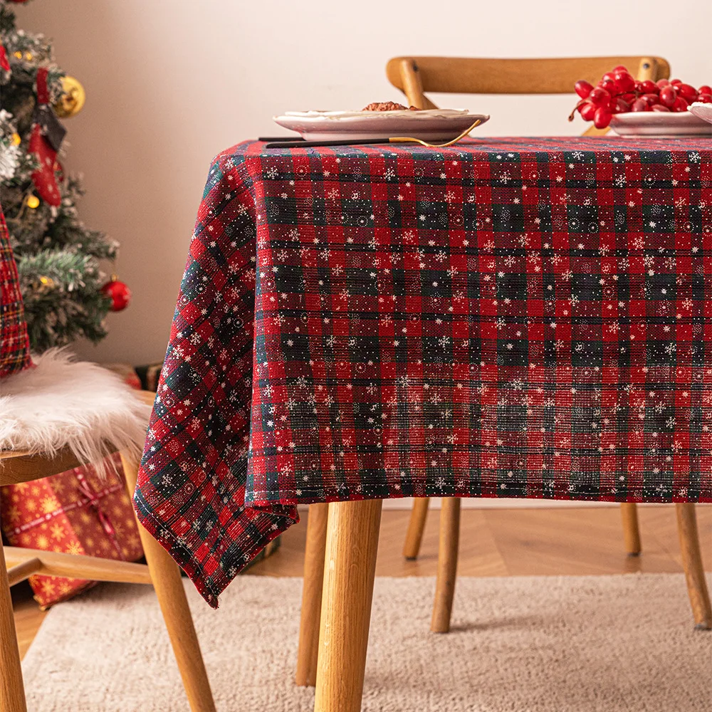 Christmas Decoration New Year Tablecloth Plaid Snowflake Xmas Home Dining Table Cover Cloth Rectangular Coffee Table Tablecloth
Christmas Decoration New Year Tablecloth Plaid Snowflake Xmas Home Dining Table Cover Cloth Rectangular Coffee Table Tablecloth