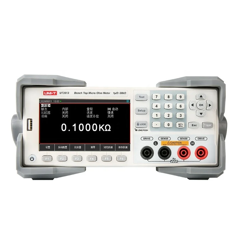 

Newest UNI-TUT3513 DC resistance tester 20Kohm RS232 0.05% Accuracy 4.3-inch LCD display