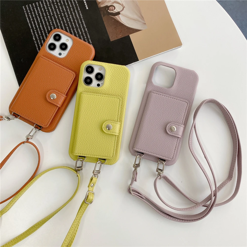 Luxury Wallet Card Slot Leather Lanyard Protection Cover For iPhone 13 Pro Max 12 Mini 11 Case Shockproof Phone Case Coque Funda
Luxury Wallet Card Slot Leather Lanyard Protection Cover For iPhone 13 Pro Max 12 Mini 11 Case Shockproof Phone Case Coque Funda
