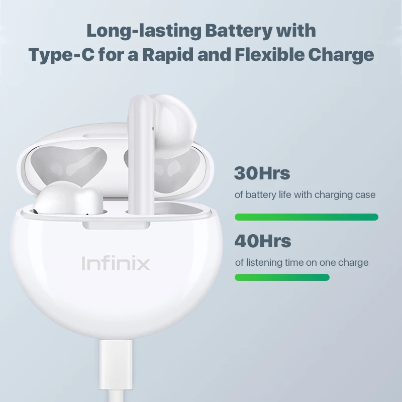 Беспроводные Bluetooth-наушники Infinix XE20 TWS 60 мс сверхнизкая задержка двойной микрофон