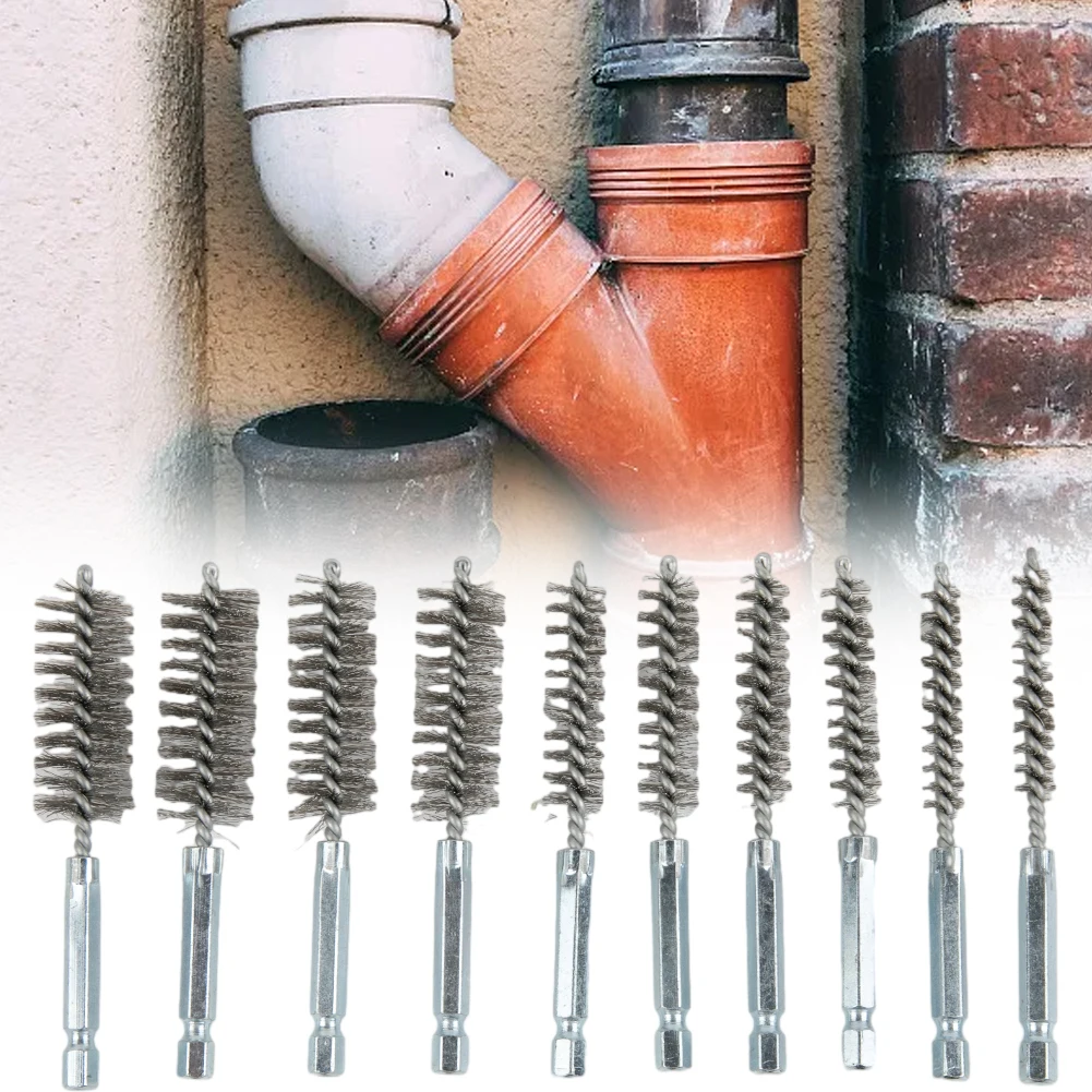 10pcs/set Wire Tube Machinery Cleaning Brushes Paint Remover Rust Cleaner Metal Handle Chimney Washing Polishing Tools 8-19mm
10pcs/set Wire Tube Machinery Cleaning Brushes Paint Remover Rust Cleaner Metal Handle Chimney Washing Polishing Tools 8-19mm