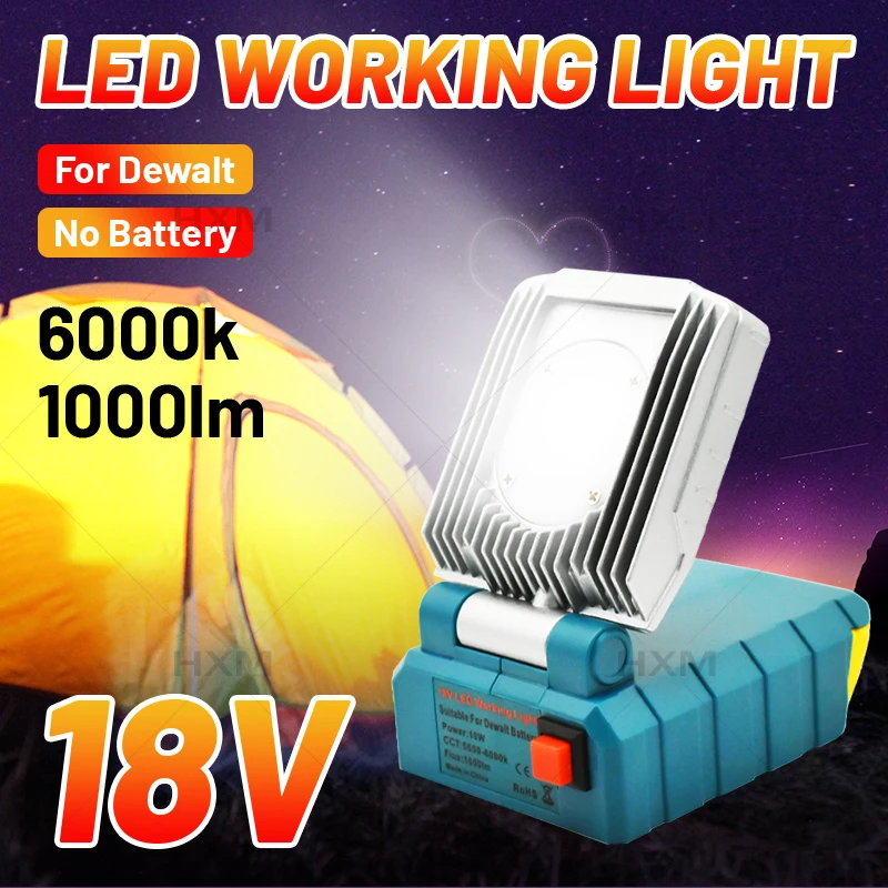 Super perfect 10W lithium battery LED lamp is suitable for 18V DeWalt battery interface 6000K-1000LM
Super perfect 10W lithium battery LED lamp is suitable for 18V DeWalt battery interface 6000K-1000LM