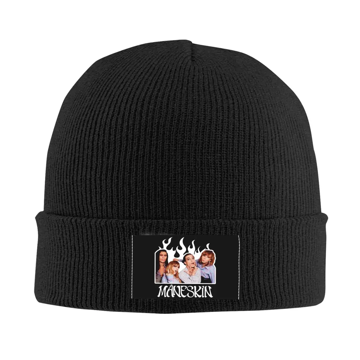 

Шапки-бини Maneskin в стиле рок-ролл для мужчин и женщин, крутая зимняя теплая вязаная шапка унисекс, шапки для взрослых