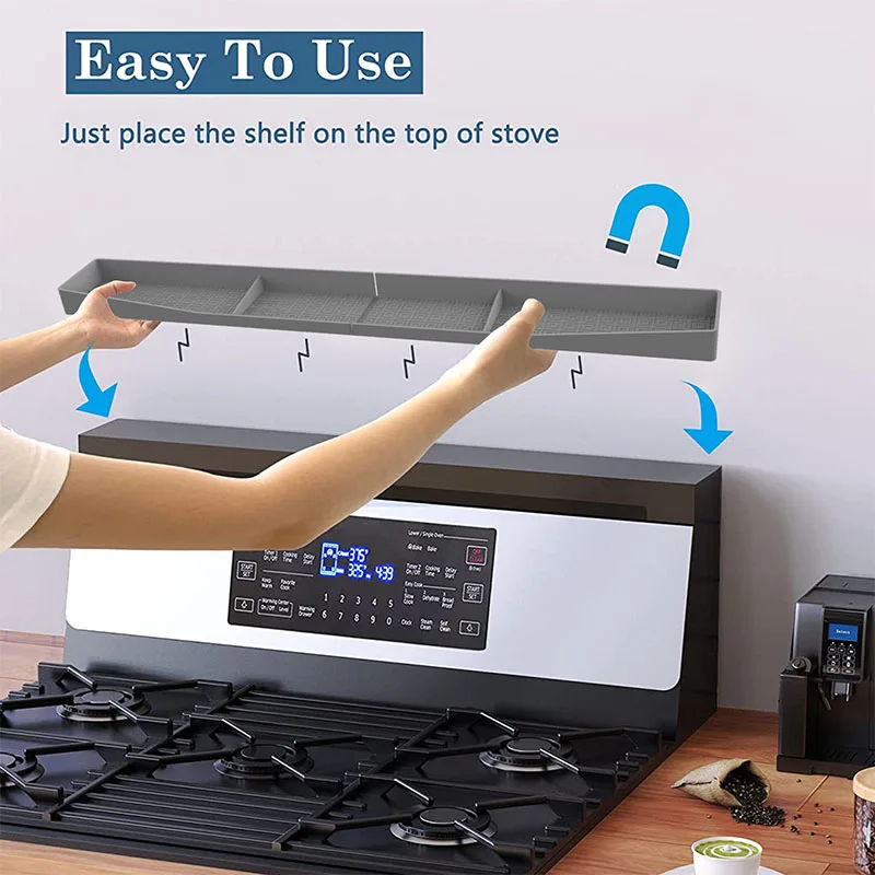 Silicone Stove Top Shelf Magnetic Over Stove Top Shelf For Kitchen Stove Oven Shelf Spice Storage Rack kitchen organizer
Silicone Stove Top Shelf Magnetic Over Stove Top Shelf For Kitchen Stove Oven Shelf Spice Storage Rack kitchen organizer