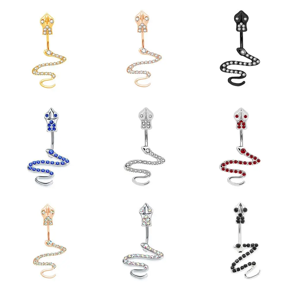 Body Piercing Jewelry Belly Piercing Crystal CZ 14G 316L Surgical Steel Navel Rings Belly Bar Snake Belly Button Ring
Body Piercing Jewelry Belly Piercing Crystal CZ 14G 316L Surgical Steel Navel Rings Belly Bar Snake Belly Button Ring