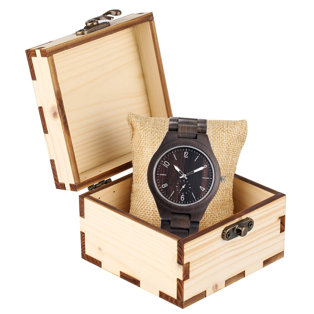 Men's Wood Watches Personalized Custom Wooden Watch Gift Box Ebony Wristwatch for Men Customized Logo Text Pattern Dropshipping
Men's Wood Watches Personalized Custom Wooden Watch Gift Box Ebony Wristwatch for Men Customized Logo Text Pattern Dropshipping
