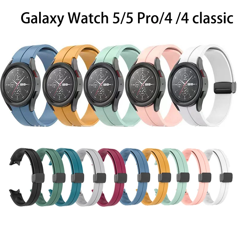 Original Silicone Strap for Samsung Galaxy Watch 5 4 44mm 40mm/4 Classic 46mm 42mm Magnetic Buckle Galaxy Watch 5 Pro 45mm band
Original Silicone Strap for Samsung Galaxy Watch 5 4 44mm 40mm/4 Classic 46mm 42mm Magnetic Buckle Galaxy Watch 5 Pro 45mm band