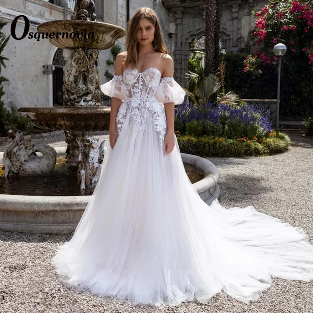 Osquernovia Detachable Sleeve Wedding Dresses 2023 Sweetheart Lace Appliques Backless A-line Illusion Abito Da Sposa Customized
Osquernovia Detachable Sleeve Wedding Dresses 2023 Sweetheart Lace Appliques Backless A-line Illusion Abito Da Sposa Customized